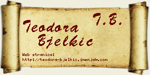 Teodora Bjelkić vizit kartica